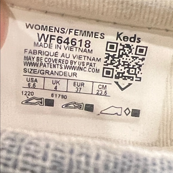 KEDS Jump Kick Slip On Leo Chambray Sneakers Blue White Leopard Clouds Sz 6.5 - Picture 7 of 7